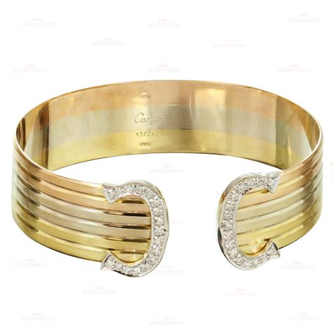 gold cuff bracelet cartier|cartier engraved cufflinks.